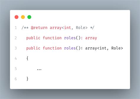 php return array